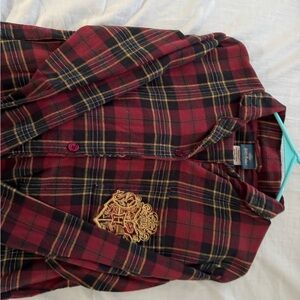 Harry Potter Plaid Flannel with Crest